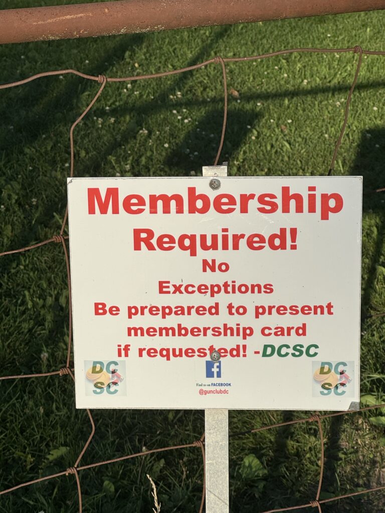 Dodge Center Sportsman's Club Membership Required Sign